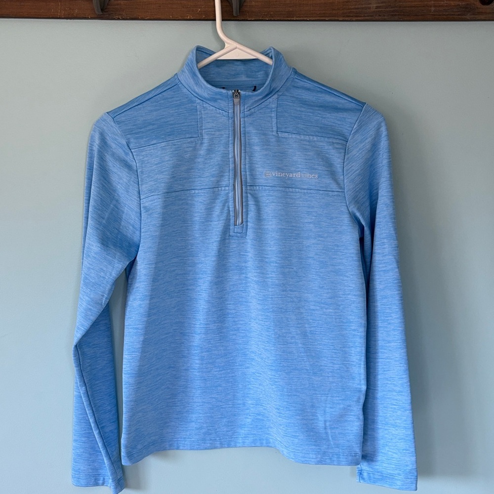 Vineyard Vines Blue Kids Quarter Zip Pullover Sweatshirt, The Shep Shirt